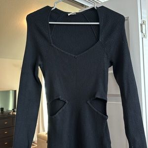 NWOT Abercrombie Long-Sleeve Cutout Midi Sweater Dress